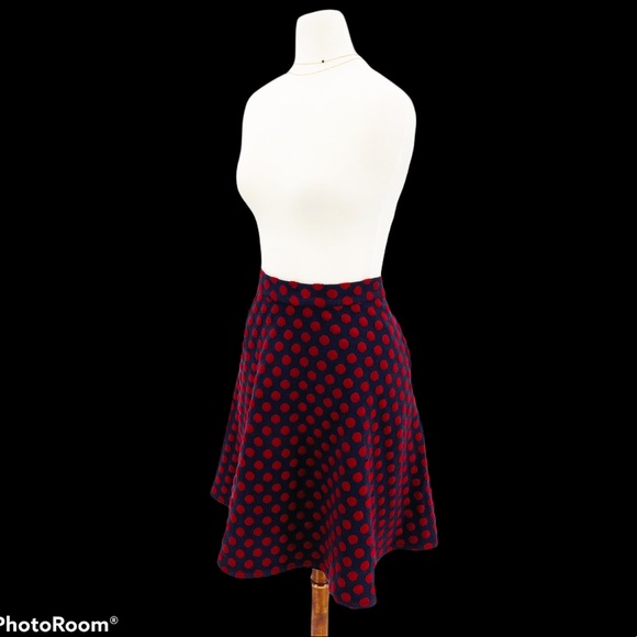 MODCLOTH Polka Dot A-Line Mini Skirt Size L - Picture 3 of 12
